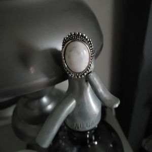 Size 11 marbled silver ring